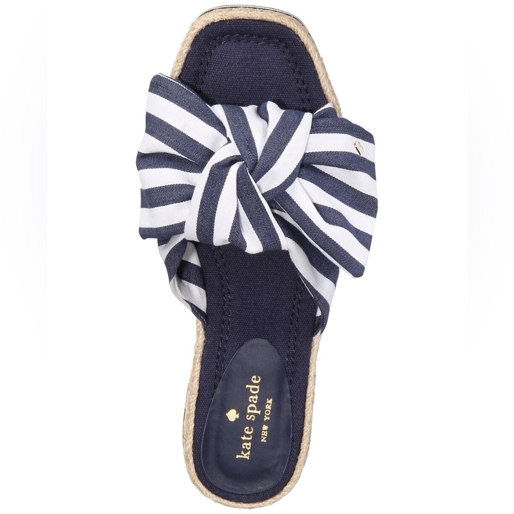 Kate Spade Navy and White Caliana Sandals
